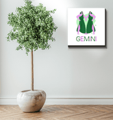 Gemini Wrapped Canvas 20x20 | Zodiac Series 4 - Beyond T-shirts
